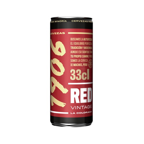 Cerveza tostada 1906 RED VINTAGE lata de 33 cl.