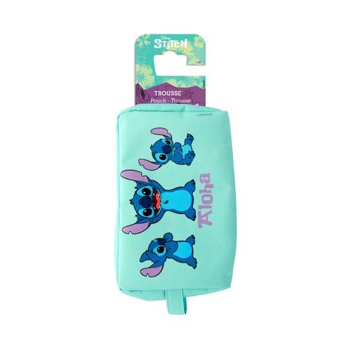 DISNEY Stitch Neceser mediano con asa y cierre de cremallera.