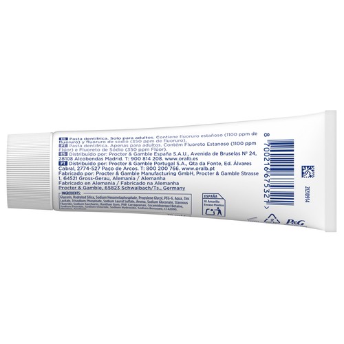 ORAL-B Advanced cristales limpiadores Pasta de dientes para el control del sarro, sabor hierbabuena 2 x 75 ml.