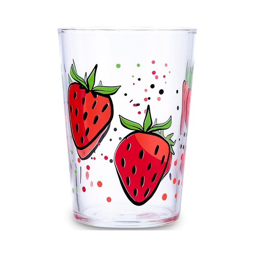 Vaso alto de vidrio con diseño de fresas 50cl., LUMINARC.