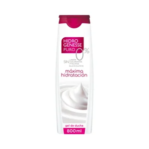 HIDRO GENESE Puro 0% Gel de baño o ducha, con activos hidratante para una máxima hidratación 800 ml.