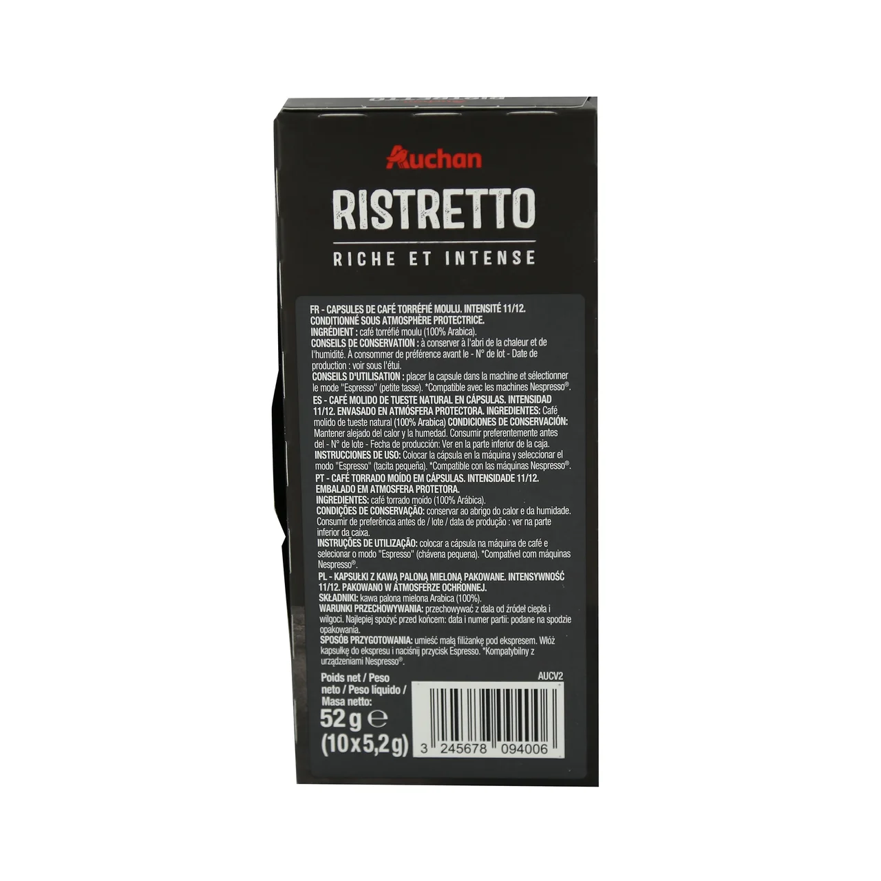 PRODUCTO ALCAMPO Café en cápsulas Ristretto I11,10 uds.
