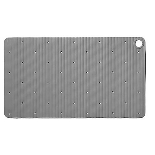 Alfombra de baño de goma antideslizante, 70 x 40, color gris, ALCAMPO.