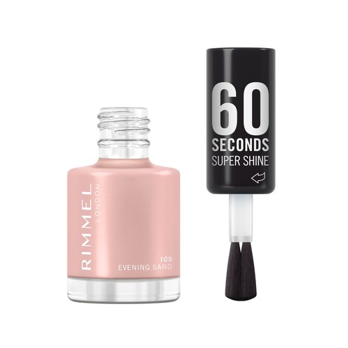 RIMMEL 60 Second super shine tono 109 Evening sand Esmalte de uñas de secado rápido.