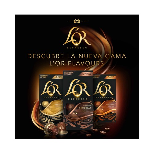 L"OR Café en cápsulas sabor vainilla 10 uds. 52 g.
