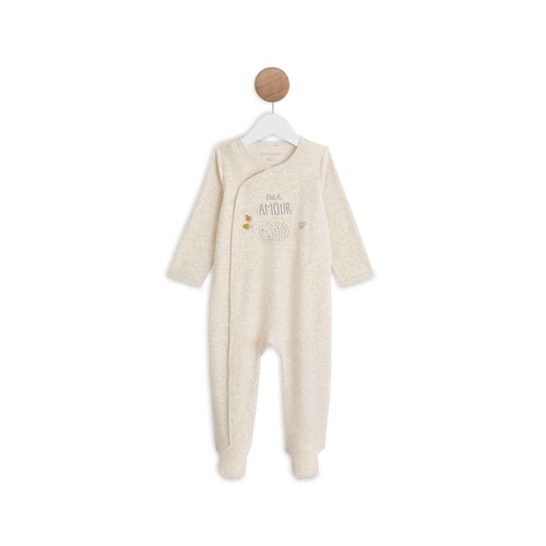 Pijama pelele de terciopelo para bebé IN EXTENSO, talla 62.