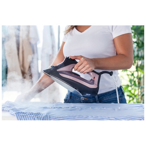 Plancha de vapor ROWENTA Express Steam DW4345D1, suela Microstream 300 Láser, potencia 2600W.