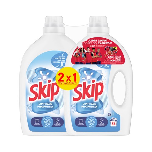 SKIP Detergente líquido limpieza profunda 35 + 35 ( 2 x 1 )