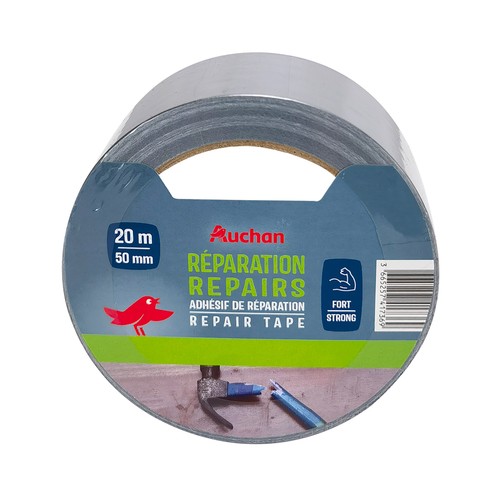 Alcampo Cinta de reparación extra resistente gris 20m x 50mm PRODUCTO ALCAMPO