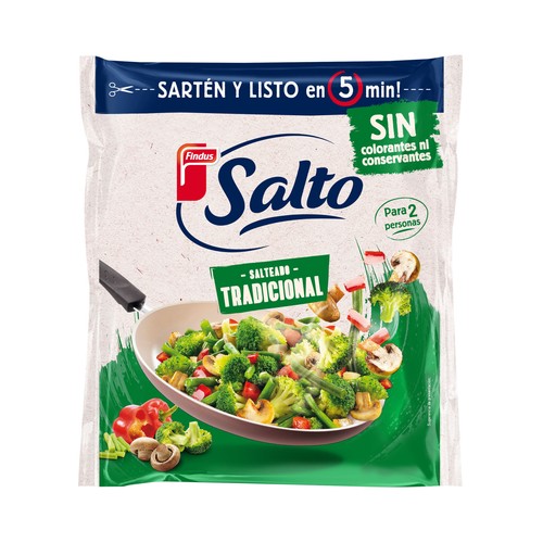 SALTO Salteado de verduras tradicionales, sin conservantes ni colorantes de Findus 500 g.