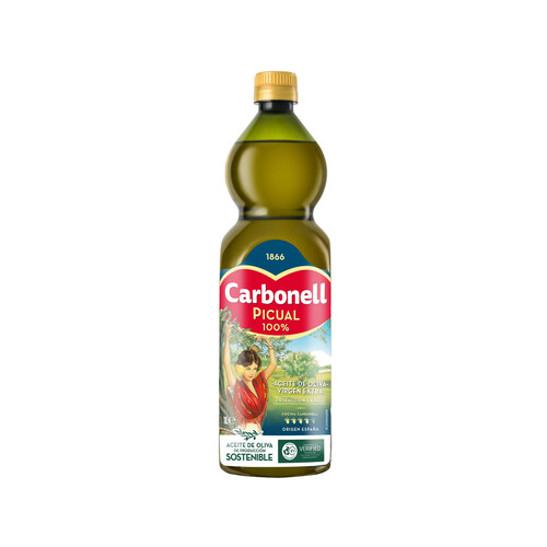 CARBONELL Aceite de oliva virgen extra 100% Picual botella de 1 l.