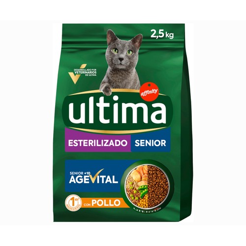 ULTIMA Alimento seco para gato esterilizado senior 2,5 kg.