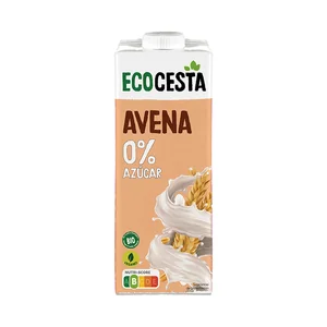 ECOCESTA Bebida de avena ecológica, sin azúcar y aptas para veganos 1 l.