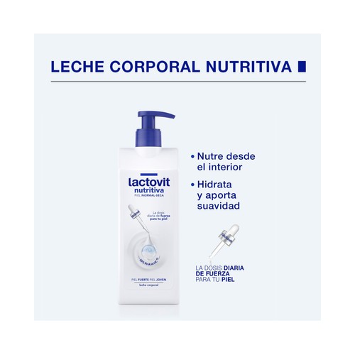 LACTOVIT Leche corporal nutritiva para pieles normales a secas 400 ml.