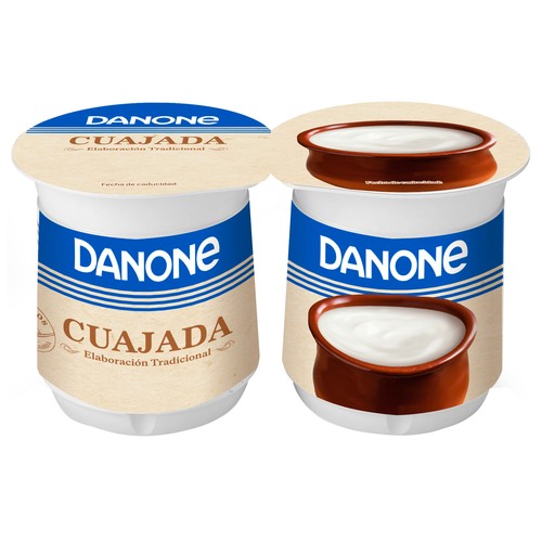 DANONE Cuajada de leche de vaca elaborada sin gluten de forma tradicional DANONE 2 x 135 g.