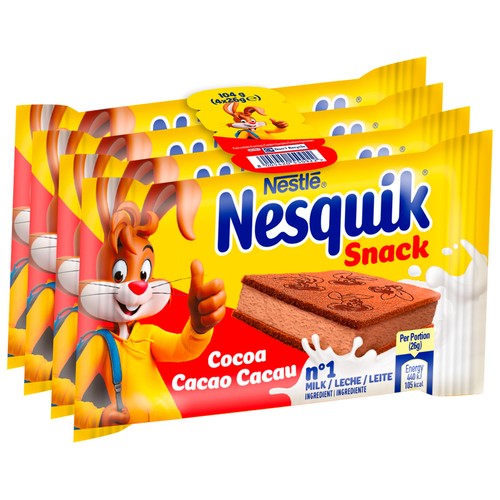 Bizcocho de crema de leche al cacao NESQUIK de Nestlé 4 x 26 g.