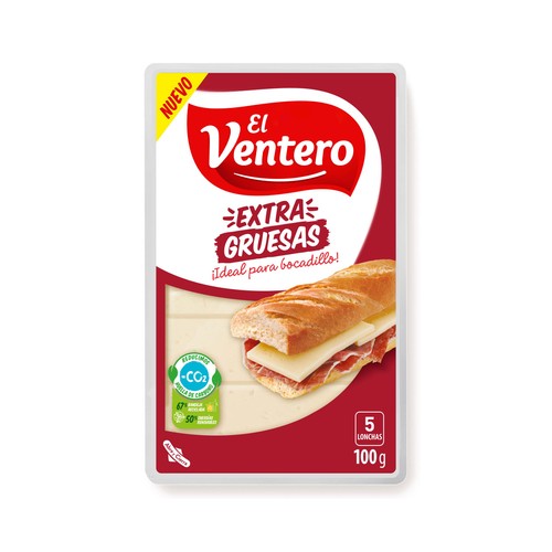 EL VENTERO Queso lonchas mezcla tierno extragruesas 100 gr.