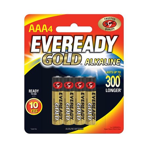 Pack 4 Pilas Alcalinas AAA. EVERYDAY GOLD