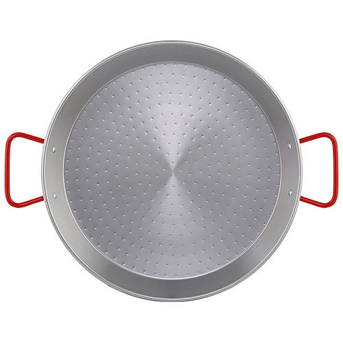 Paellera de acero pulido para cocina de gas, 38cm METALTEX.