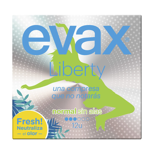 EVAX Compresas sin alas, con nivel de absorción normal EVAX Liberty 12 uds.