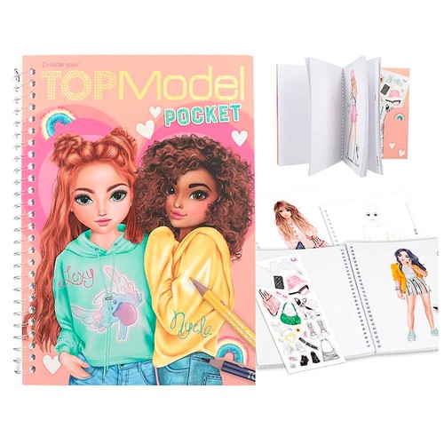 Topmodel cuaderno colorear, cuaderno de actividades. TOP MODEL