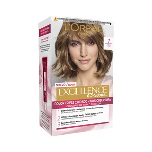 L´ORÉAL PARIS Tinte de pelo permanente tono 7 Rubio L´ORÉAL PARIS Excellence creme.