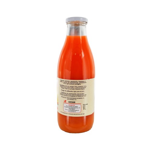 PRODUCTO ALCAMPO Bio Zumo de frutas mediterráneas y zanahoria procedentes de agricultura ecológica bote 1 l.