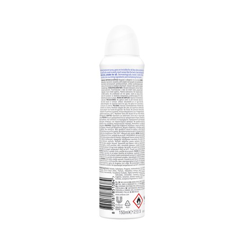 DOVE All over body original Desodorante en spray unisex para todo el cuerpo (axilas, pecho, muslos, pies..) 150 ml.