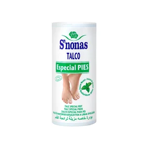 S´NONAS Talco desodorante especial para pies con fragancia a menta S´NONAS 100 g.