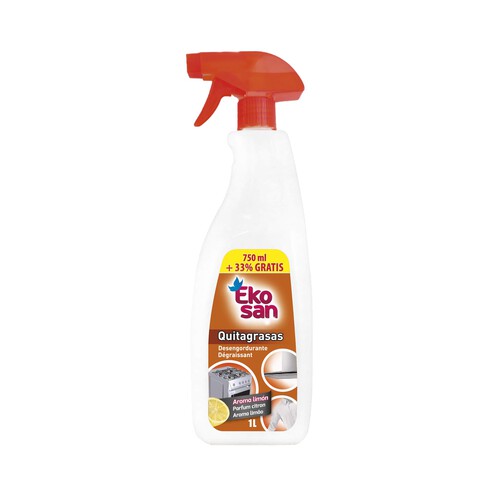 Limpiador quitagrasas multiusos EKOSAN 750 ml.