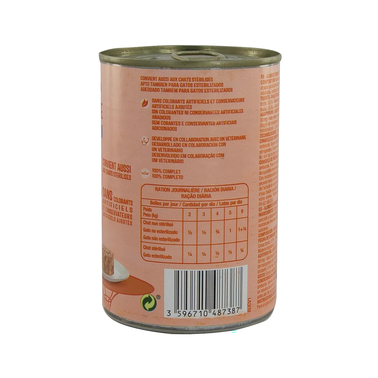 PRODUCTO ALCAMPO Alimento para gato de paté de atún 400 g.