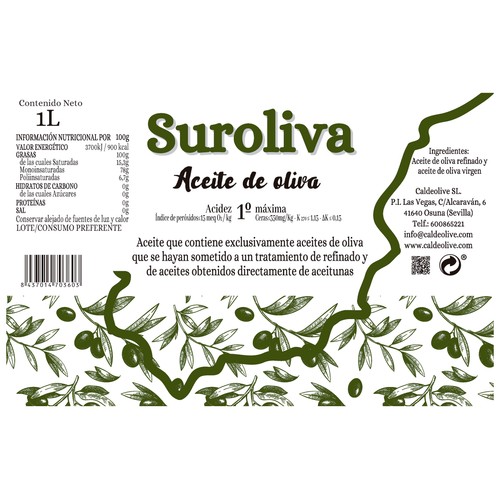 SUROLIVA Aceite de oliva intenso 1 l.