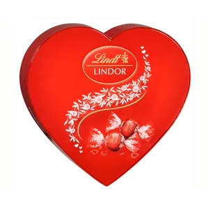 LINDOR Bombón leche en caja de corazón 200 gr.