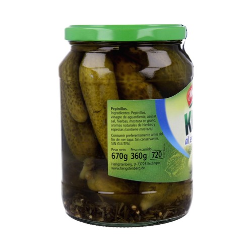 HENGSTENBERG Pepinillos grandes al estilo polaco frasco de 360 g.