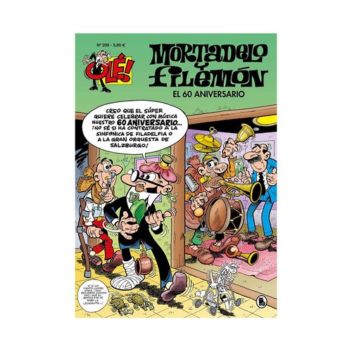 El 60 aniversario (Ole! Mortadelo 209), FRANCISCO IBAÑEZ. Género: cómic. Editorial Bruguera