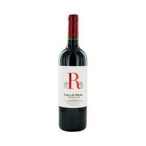 CALLE REAL  Vino tinto crianza con D.O. Valdepeñas CALLE REAL botella de 75 cl.
