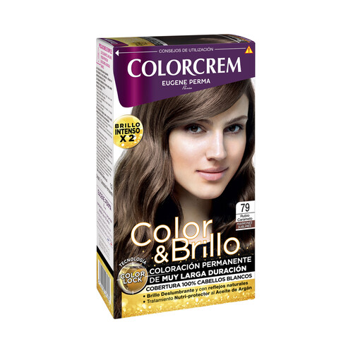 COLORCREM Tinte de pelo color rubio caramelo tono 79 COLORCREM Color & brillo.