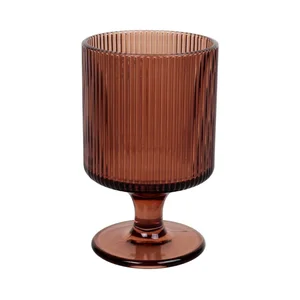 Copa vino 23cl en relieve, color moca. ACTUEL
