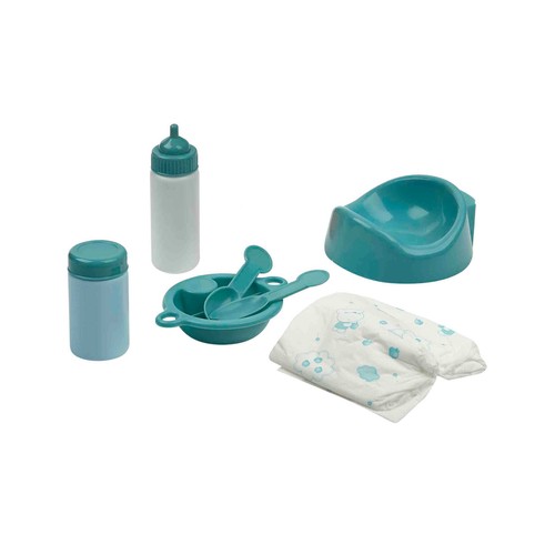 Muñeco Bebe 43 Cm Come y Hace Pipi Azul ONE TWO FUN ALCAMPO