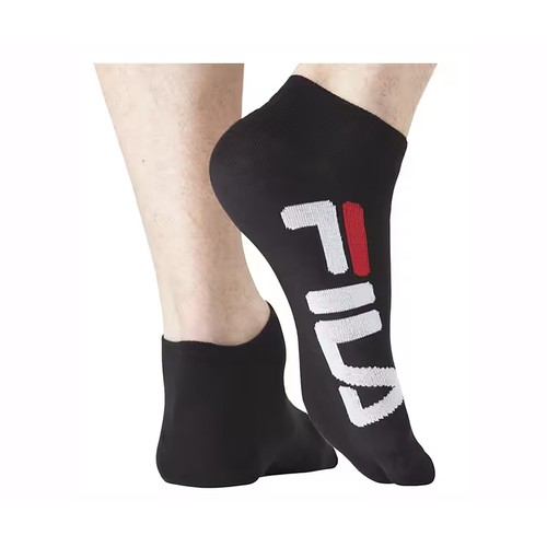 Pack 2 calcetines tobilleros FILA, color negro, talla 35/38