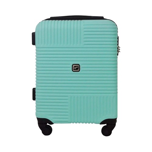 Maleta cabina tipo trolley talla XS Rígida, 8 ruedas con cierre Zen verde vacacional. AIRPORT