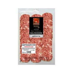 NAVIDUL Salchichón con carne de cerdo ibérico, sin gluten y cortado en lonchas NAVIDUL Gran selección 100 g.