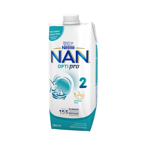 NAN Optipro 2 Leche (2) infantil de continuación premium, sin aceite de palma y a partir de 6 meses 500 ml.