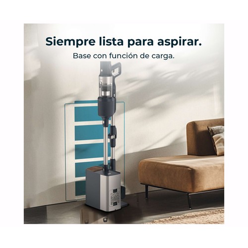 CECOTEC Rockstar 5500 Hurricane Station Flex, aspirador escoba, tecnología ciclónica, 2 cepillos, potencia de succión 30 KPa, autonomía 90 min