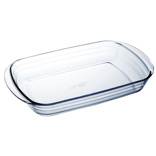 Fuente de cristal 39x24cm. con asas, 3 litros de capacidad ARCUISINE.