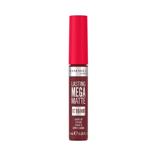 RIMMEL Lasting mega matte tono 810 plum this show Pintalabios líquido de larga duración (16 horas) con acabado mate.