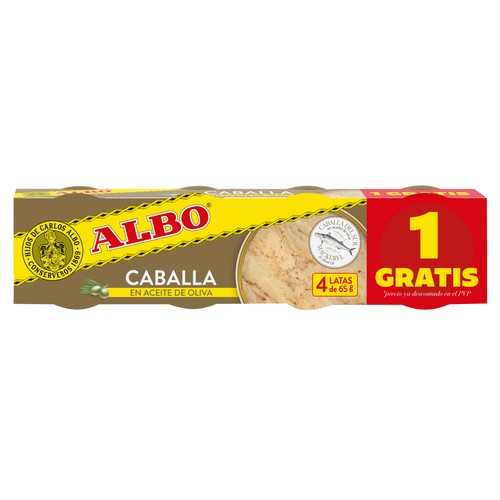 ALBO Caballa en aceite de oliva 48x4.