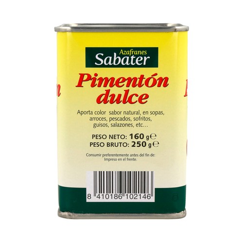 SABATER Pimentón dulce lata de 160 g.