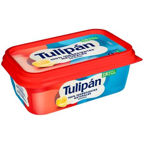 Margarina 3/4 sin aceite de Palma (75% de materia grasa) TULIPÁN Original 225 g.