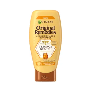 ORIGINAL REMEDIES Acondicionador reconstituyente para cabello dañado y quebradizo ORIGINAL REMEDIES Tesoros de miel de Garnier 250 ml.